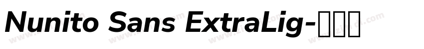 Nunito Sans ExtraLig字体转换